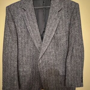 Classic Gray Herringbone Blazer